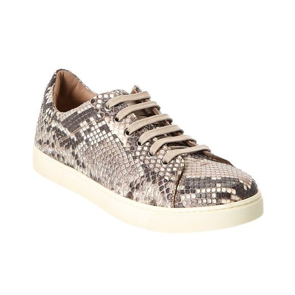 Gianvito Rossi Low Top Python Sneaker, Grey